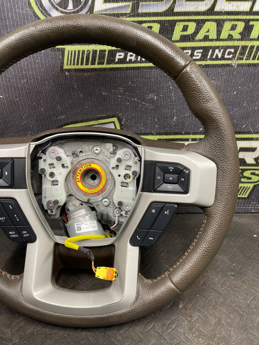 2019 FORD F250 KING RANCH STEERING WHEEL ASSEMBLY OEM *DAMAGE* 2017 2018