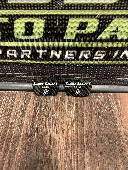 2020 BMW M8 COMP F93 LEFT RIGHT CARBON FIBER CARBON CORE BADGE EMBLEM PAIR OEM