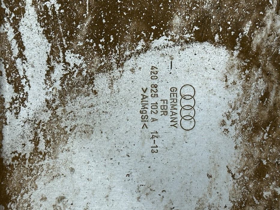 2014 AUDI R8 OEM CENTER UNDERBODY SKID PLATE SPLASH SHIELD PANEL 420 825 102 A