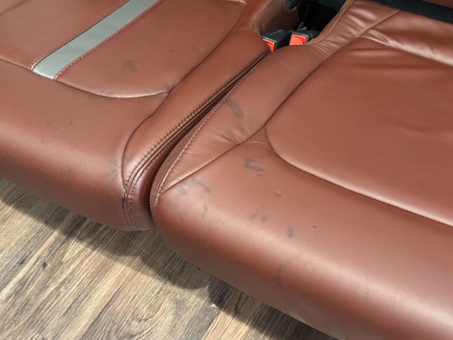 2017-2019 FORD F250 F350 F450 DARK MARSALA RED LEATHER REAR SEATS OEM *READ*