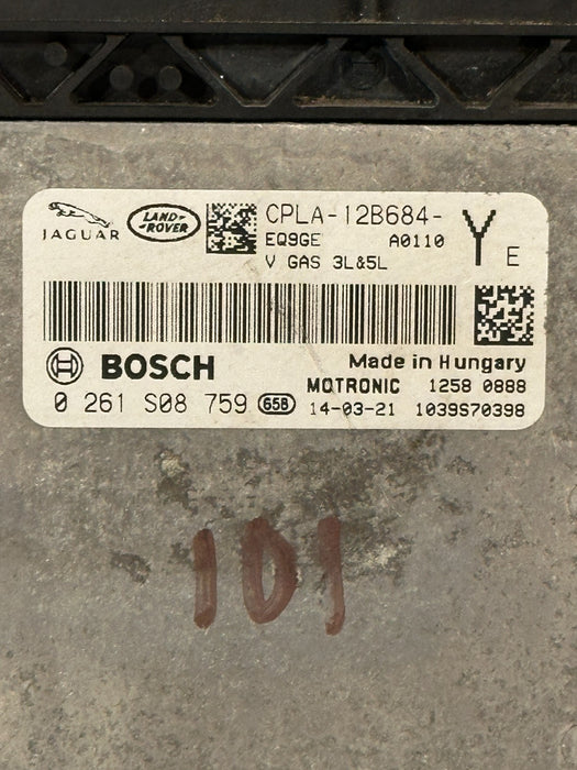 2015 JAGUAR F TYPE R ENGINE CONTROL MODULE ECM ECU 0 261 S08 759 CPLA 12B684 YE