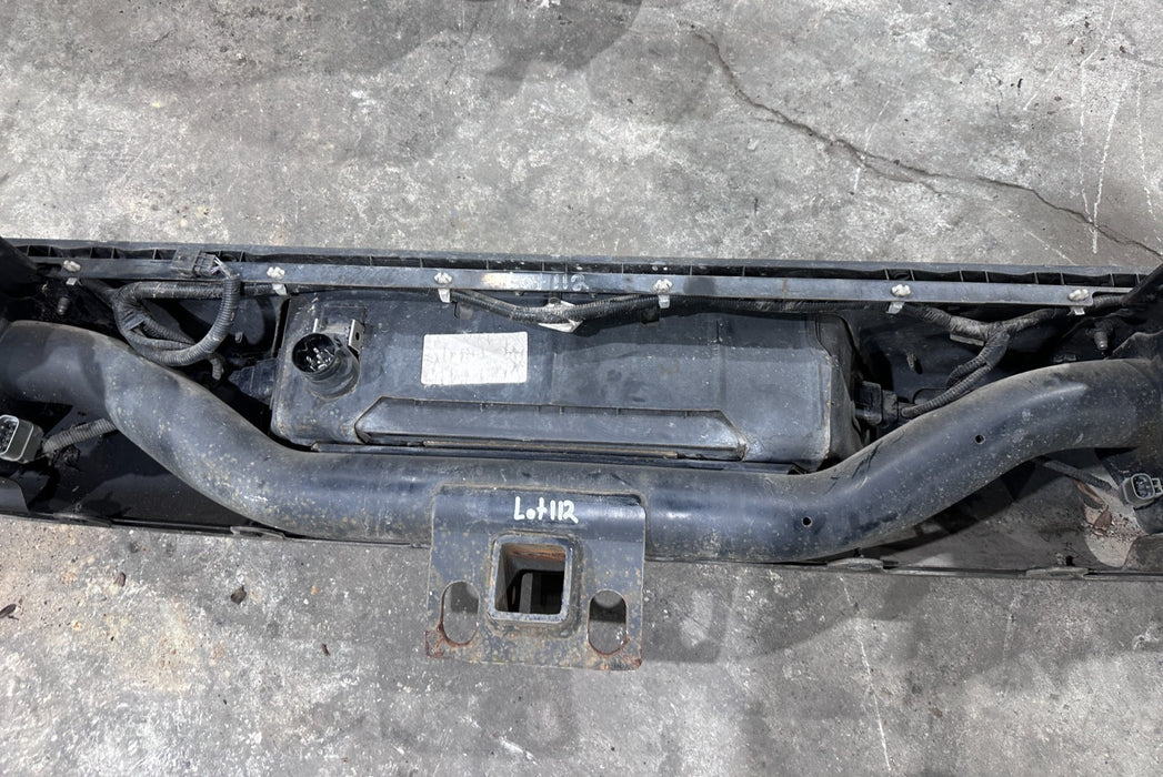 2017 NISSAN TITAN XD REAR BUMPER W SENSOR HARNESS & TOW HITCH OEM