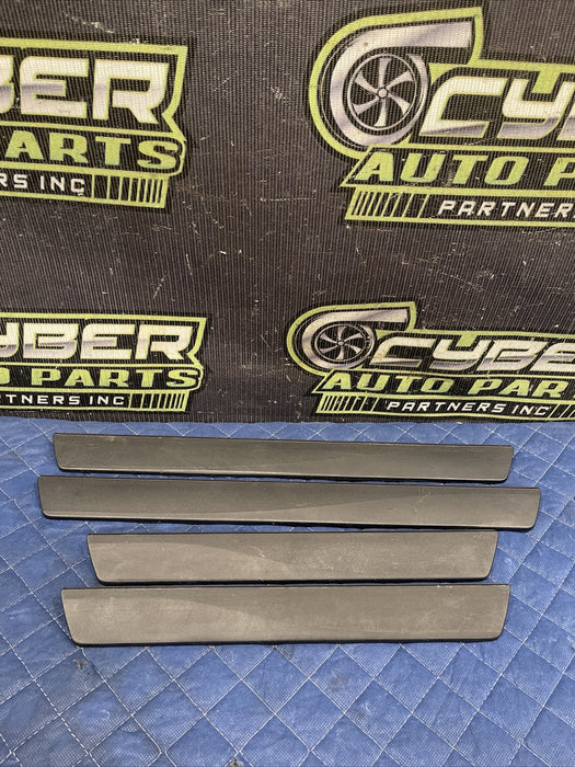 2014 TOYOTA PRIUS V FRONT REAR LEFT RIGHT SCUFFS PLATE SET OEM ~MINOR SCRATCHES~