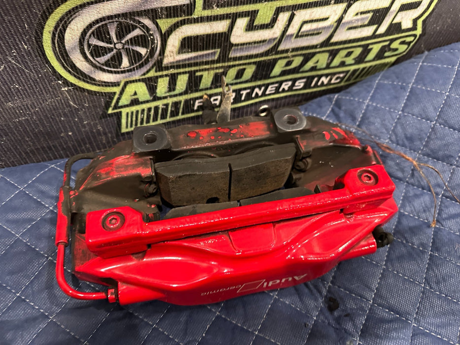 2021 AUDI R8 REAR LEFT RED CARBON CERAMIC BRAKE CALIPER OEM ~READ!!~