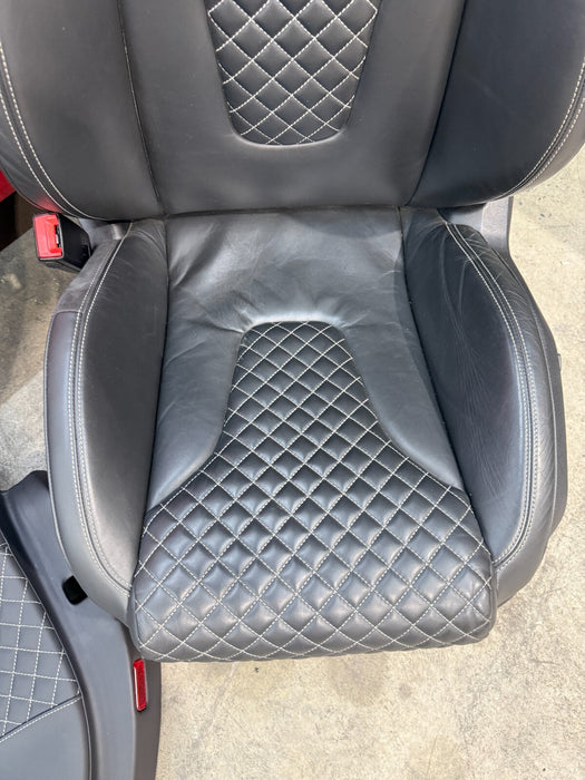 2014 AUDI R8 PLUS FRONT DIAMOND STITCHED SEATS W/ DOOR PANELS OEM 23K MILES