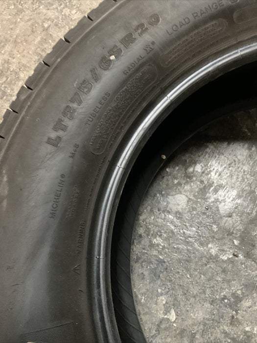 MICHELIN LTX A/T2 LT275/65R20 126/123R TIRE FORD F250~LOW TREAD~