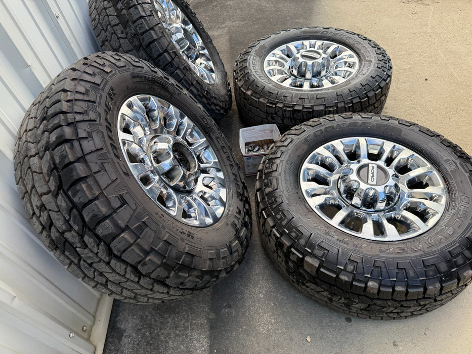 FORD F250 F350 ALLOY FACTORY WHEELS COOPER DISCOVERER AT3XLT LT275/70R18