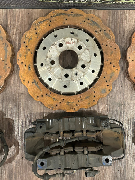 2014-15 AUDI R8 FRONT REAR LEFT RIGHT ROTORS & CALIPERS SET OEM *READ!*