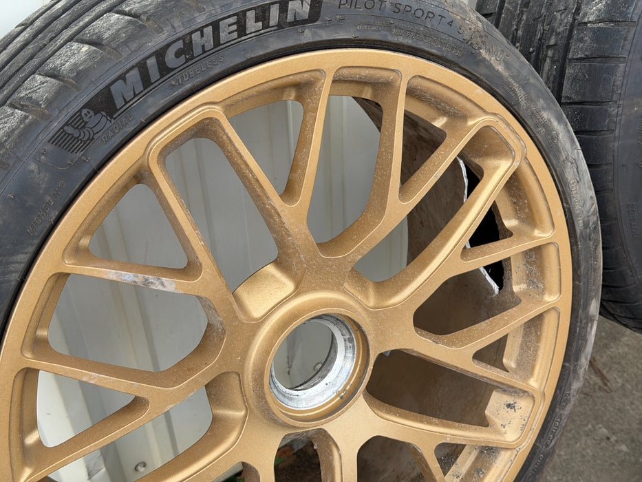 2014 PORSCHE 911 991.1 TURBO S OEM WHEELS FRONT REAR 11.5X20 9X20 99136216234