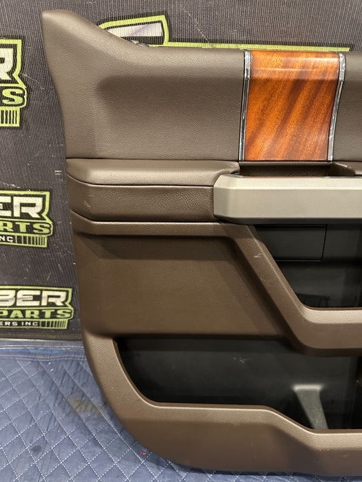 2017-2019 FORD F250 F350 F450 KING RANCH BROWN REAR LEFT DOOR PANEL OEM