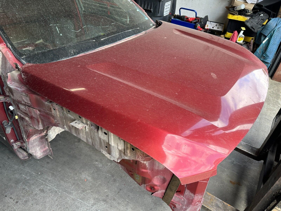 2016-2019 NISSAN TITAN XD HOOD PANEL RED OEM GENUINE W/ HINGES