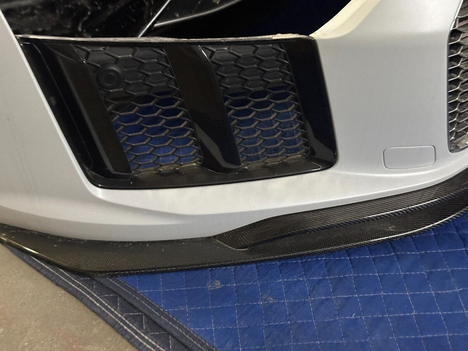 2017 2018 AUDI R8 FRONT BUMPER COMPLETE ASSEMBLY W/ GRILLES SENSORS CARBON LIP