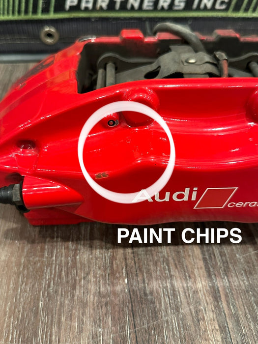 2021 AUDI R8 REAR RIGHT RED CARBON CERAMIC BRAKE CALIPER OEM *PAINT CHIP/READ!*