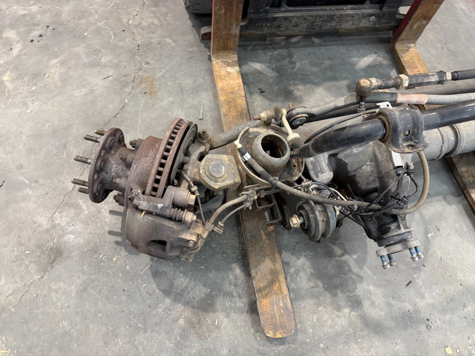 2017 RAM 3500 DUALLY DRW FRONT AXLE 4X4 3.73 ASSEMBLY OEM 104K MILES *BENT*