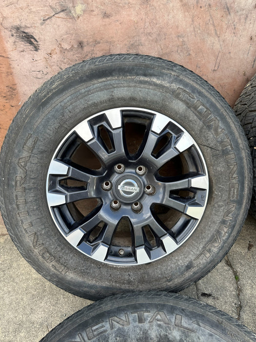 2017 NISSAN TITAN XD PRO 4X 275/65 R18 ALLOY WHEEL RIM TIRE SET OEM *FLAWS 5,8,9