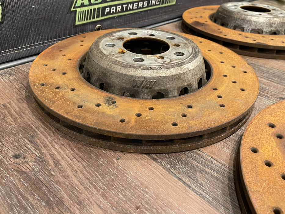 2020 BMW M4 F82 FRONT REAR LEFT RIGHT DRILLED BRAKE ROTORS OEM 23K MILES