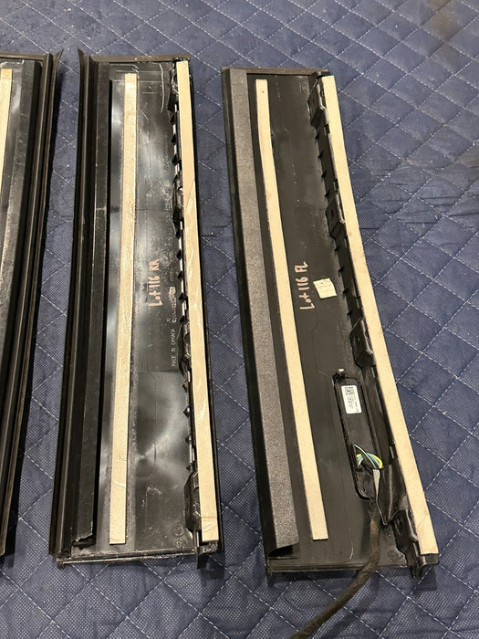 2017-2019 FORD F250 F350 F450 FRONT REAR DOOR GLOSS BLACK PILLAR SET OEM