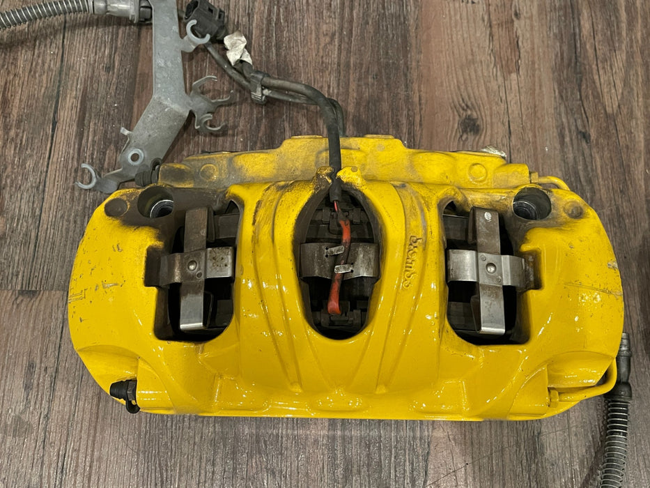 2014 PORSCHE 911 TURBO S 991 FACTORY PCCB CARBON CERAMIC BRAKE CALIPERS SET OEM