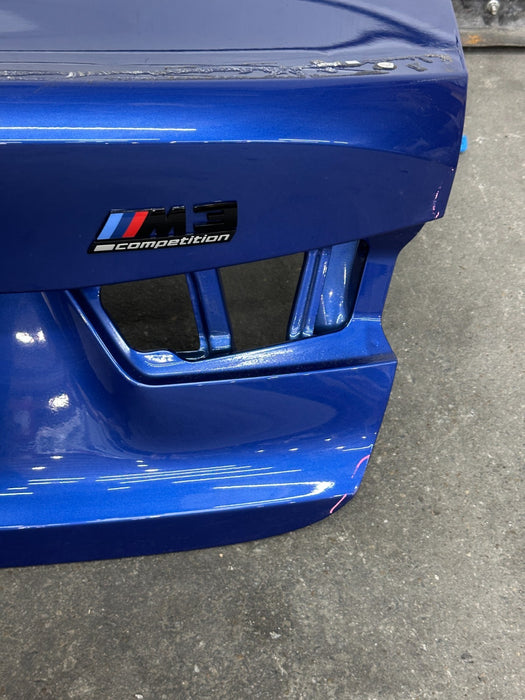 2024 BMW M3 M4 G80 G82 TRUNK LID BLUE OEM *MINOR PAINT CHIP/RESIDUE 12-13*