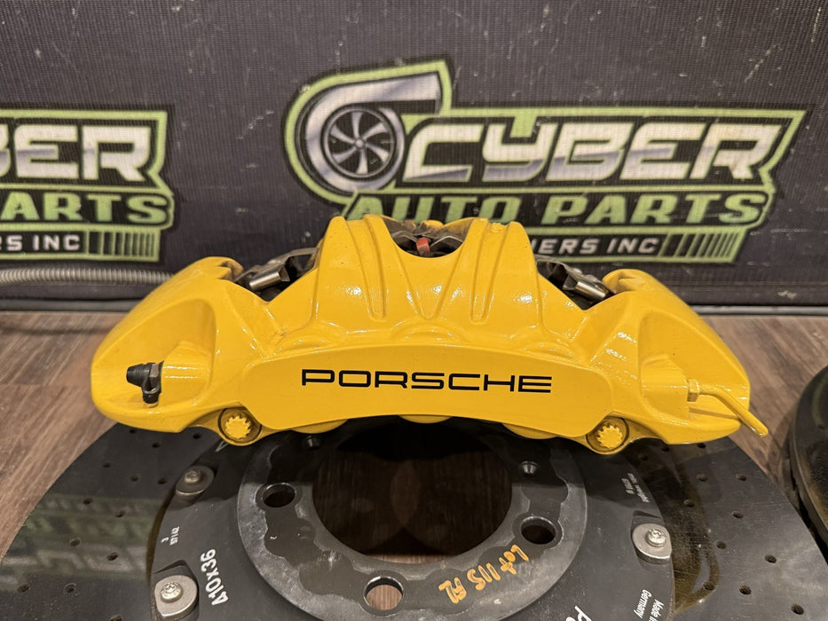 2014 PORSCHE 911 TURBO S 991 FACTORY PCCB CARBON CERAMIC BRAKES ROTORS CALIPERS