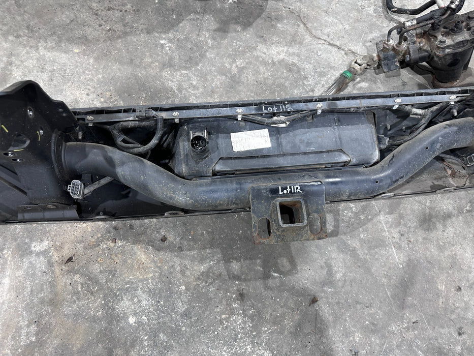 2017 NISSAN TITAN XD REAR BUMPER W SENSOR HARNESS & TOW HITCH OEM