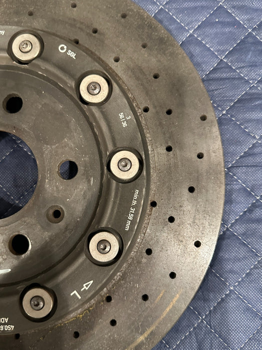 2021 AUDI R8 LEFT DRIVER CARBON CERAMIC BRAKE ROTOR OEM 4S0 615 602 A ~READ!!~