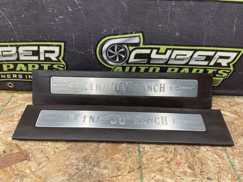 2018 FORD F250 F350 F450 KING RANCH FRONT REAR KICK PLATES OEM 2017 2019 2020 21