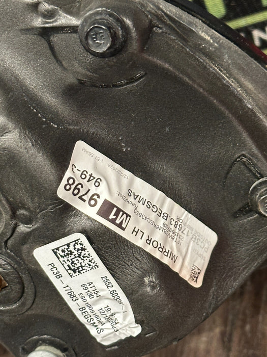 2023-2024 FORD F350 LEFT DRIVER CHROME CAP TOW MIRROR W CAMERA OEM