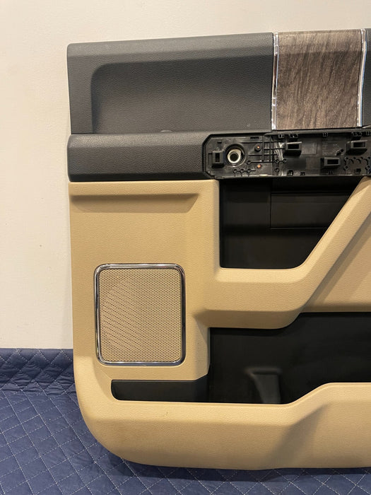 2017-2019 FORD F250 F350 F450 LARIAT TAN REAR RIGHT DOOR PANEL OEM *NO HANDLE