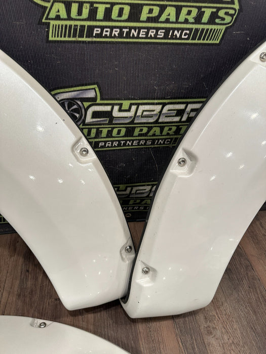 2017 2018 2019 FORD F350 FRONT REAR LEFT RIGHT WHITE FENDER FLARE SET OEM