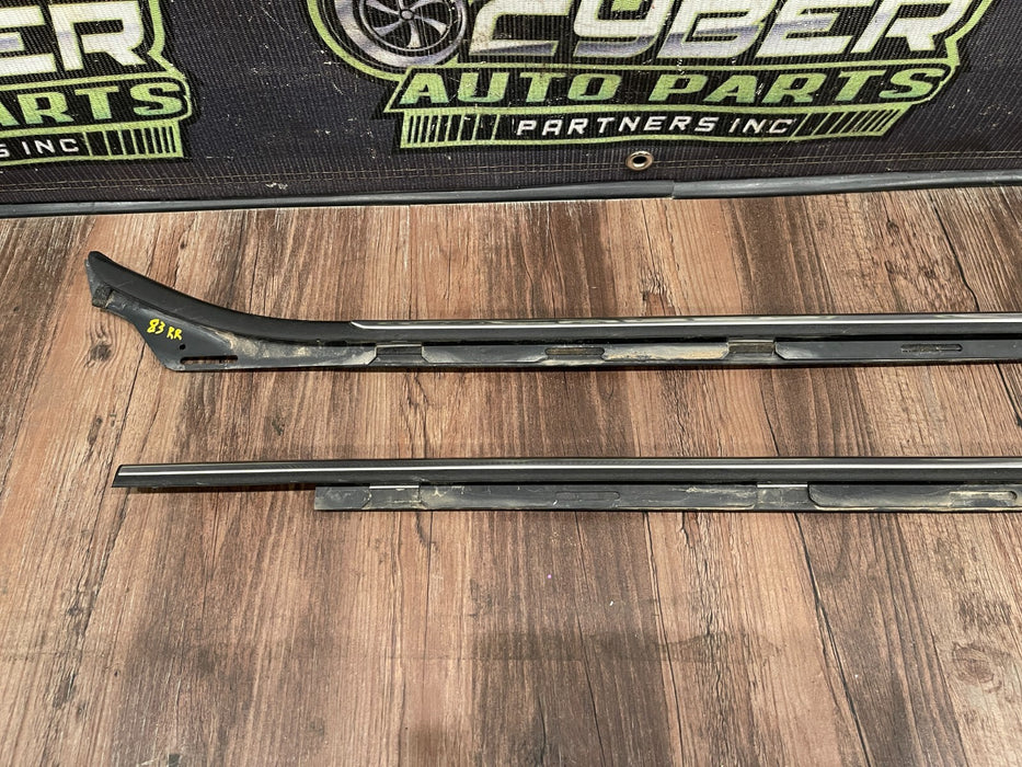 2017-2019 FORD F250 F350 REAR LEFT RIGHT CHROME DOOR STRIP PAIR OEM (READ DESCR)