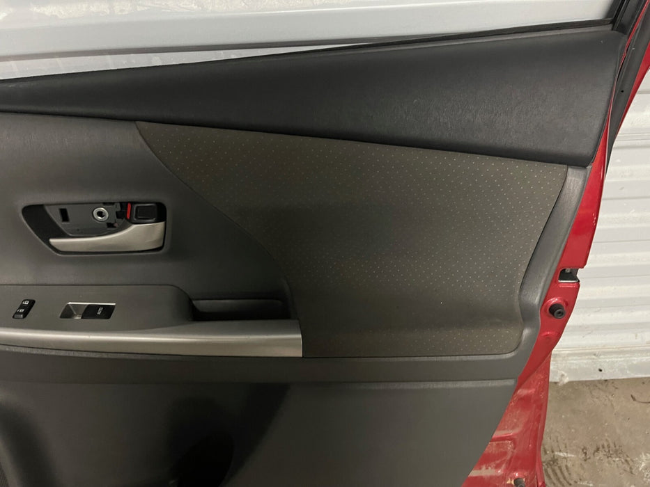 2014 TOYOTA PRIUS V FRONT RIGHT RH RED DOOR W PANEL OEM *SUN DAMAGE* (READ!)
