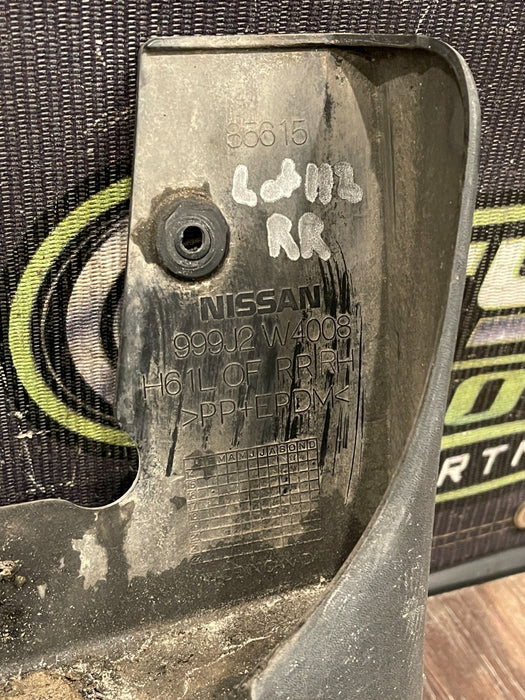 2017 NISSAN TITAN XD RESERVE REAR RIGHT MUD FLAP SPLASH GUARD OEM 999J2 W4008