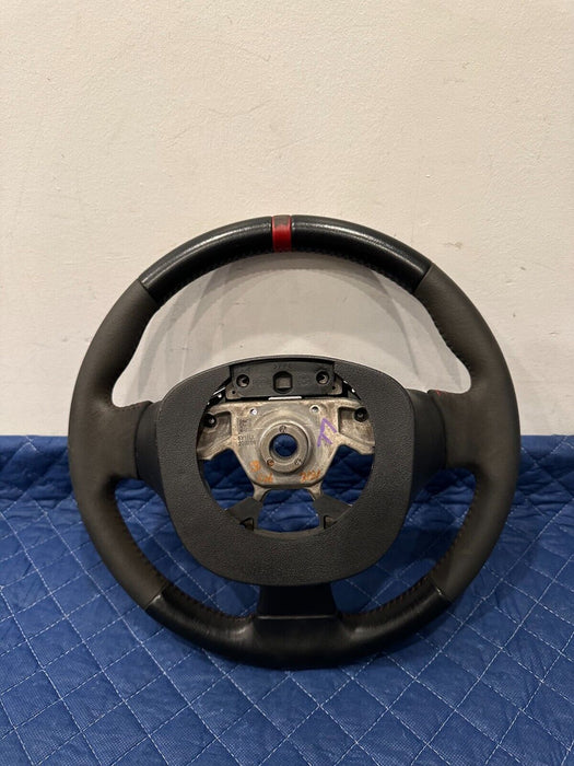 2015 NISSAN 370Z NISMO RED STRIPE ALCANTERA STEERING WHEEL OEM L 77 *SUN DAMAGE*