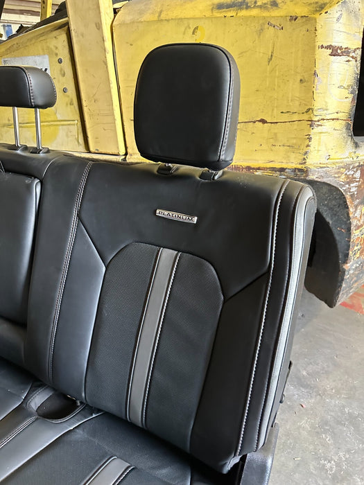2020 2021 2022 FORD F250 F350 F450 PLATINUM REAR SEAT BLACK LEATHER OEM *READ*
