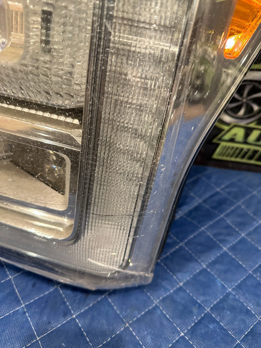 2017-2019 FORD F250 F350 F450 DRIVER LEFT LED HEADLIGHT OEM ~DAMAGE CRACKED~
