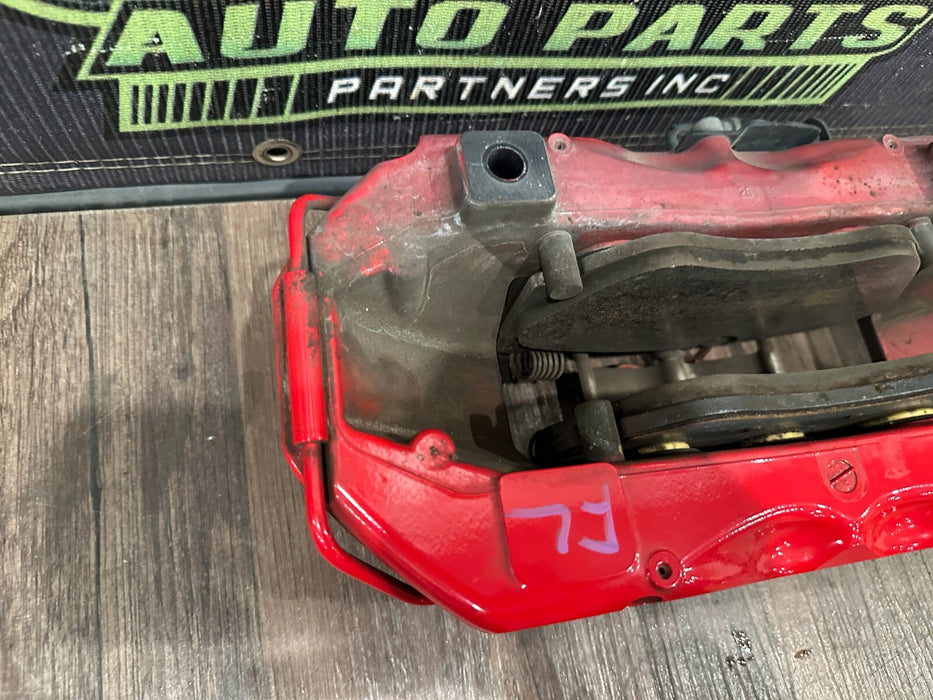 2021 AUDI R8 FRONT LEFT DRIVER RED CARBON CERAMIC BRAKE CALIPER OEM