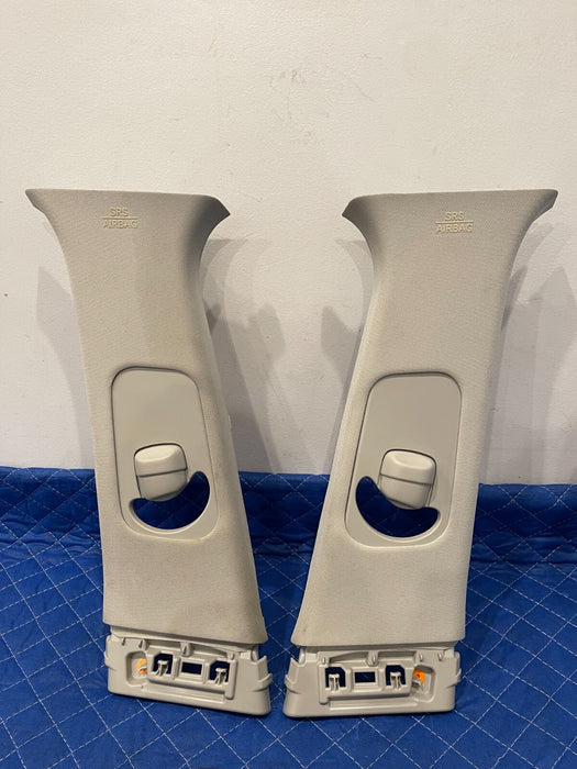 2017 INFINITI Q50 RED SPORT FRONT LEFT & RIGHT UPPER CENTER PILLAR TRIM OEM