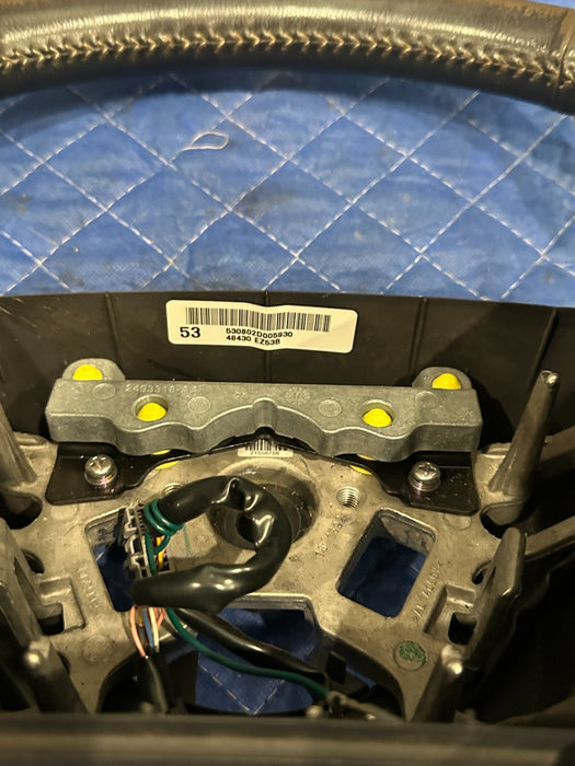 2017 NISSAN TITAN XD LEATHER STEERING WHEEL OEM *SLIGHT WEAR 3-5*