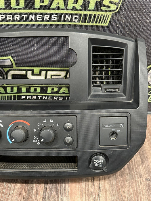 2006-2008 DODGE RAM 3500 DASH DASHBOARD HVAC CLIMATE CONTROL BEZEL OEM