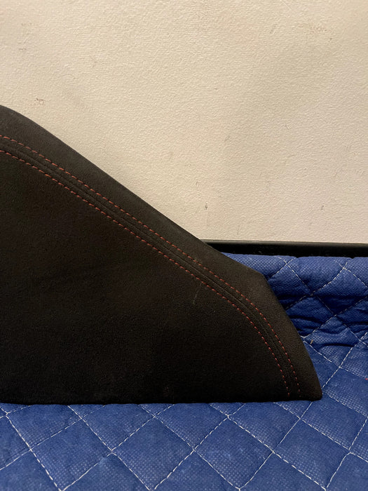 2017 NISSAN 370Z NISMO RED STITCHED ALCANTARA CENTER CONSOLE KNEE PAD PANELS OEM