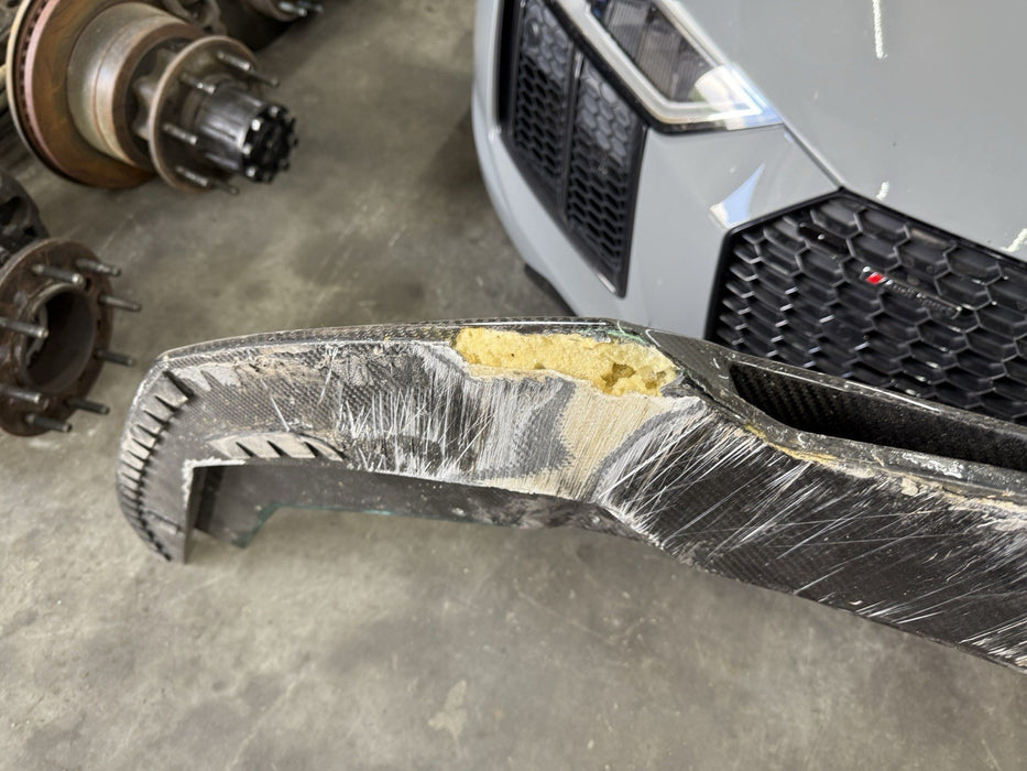 2015-2019 LAMBORGHINI HURACAN LP610 VORSTEINER Carbon FIBER LIP SPLITTER *DAMAGE