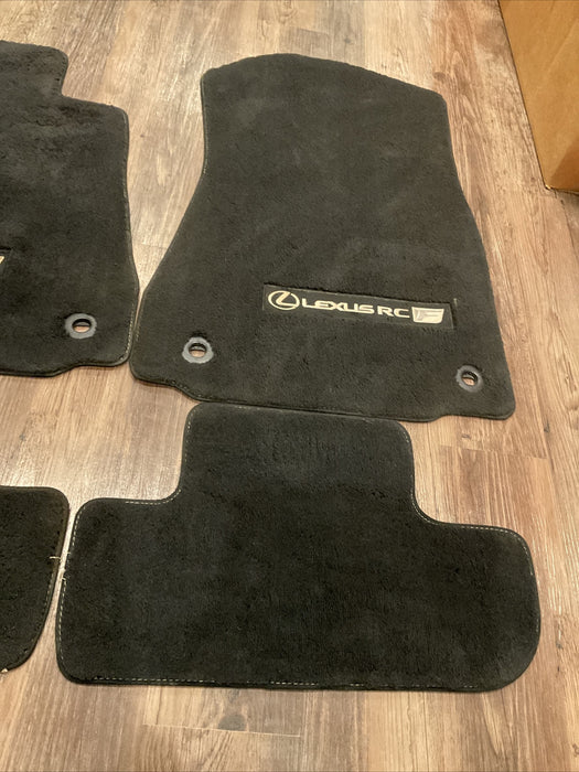 2015 LEXUS RC-F RCF SET (4) BLACK CARPET FLOOR MAT PT208-24150