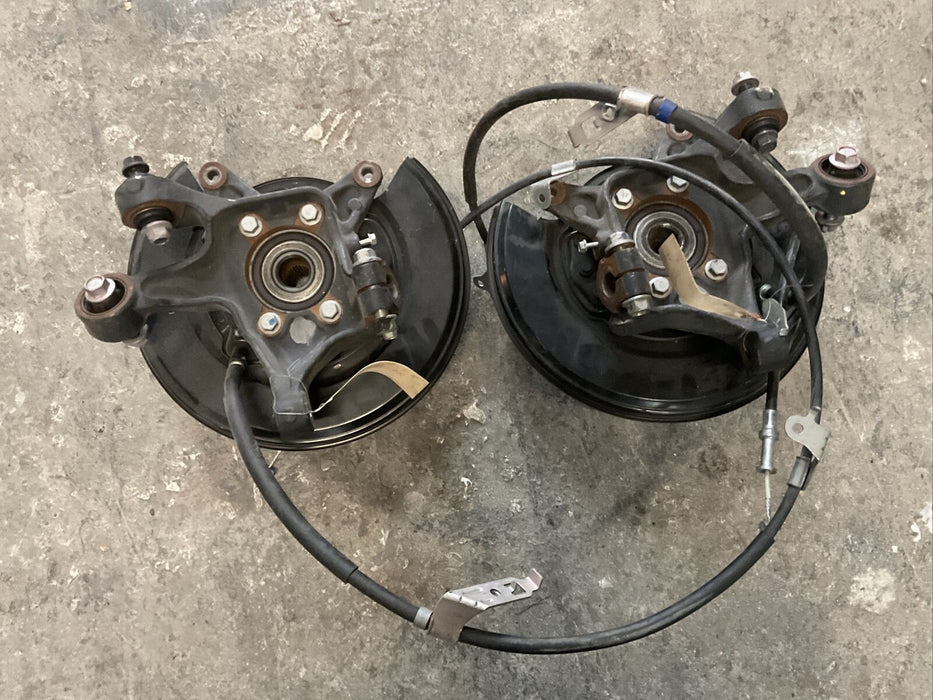 2019 TOYOTA 86 LEFT RIGHT PAIR KNUCKLE HUB W/ E-BRAKE LINE OEM DRIVER PASSENGER