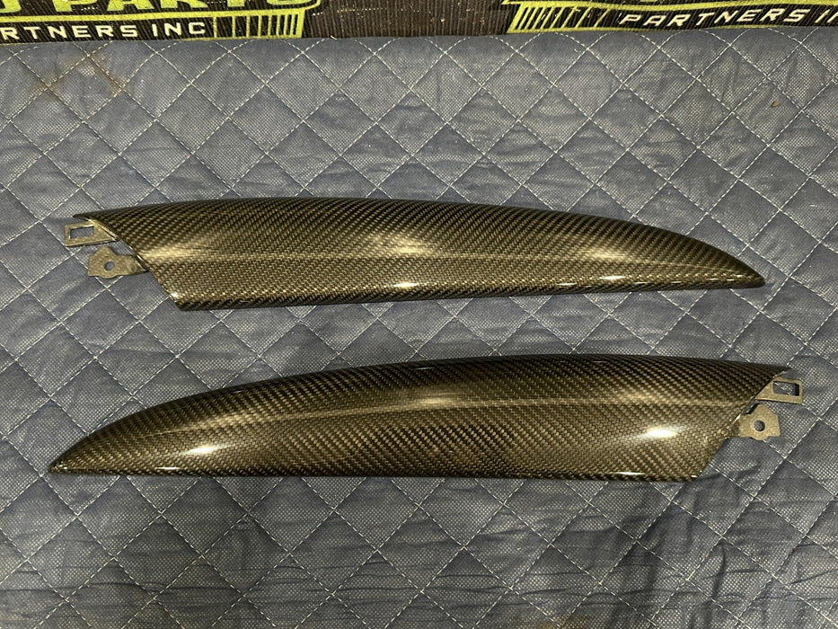 2014 AUDI R8 PLUS LEFT RIGHT CARBON FIBER DOOR PANEL TRIMS MOULDING 420 867 410