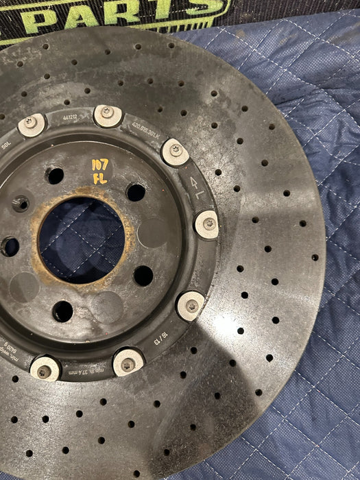 2014 AUDI R8  FRONT DRIVER LEFT CARBON CERAMIC BRAKE ROTOR OEM 420 615 301 K