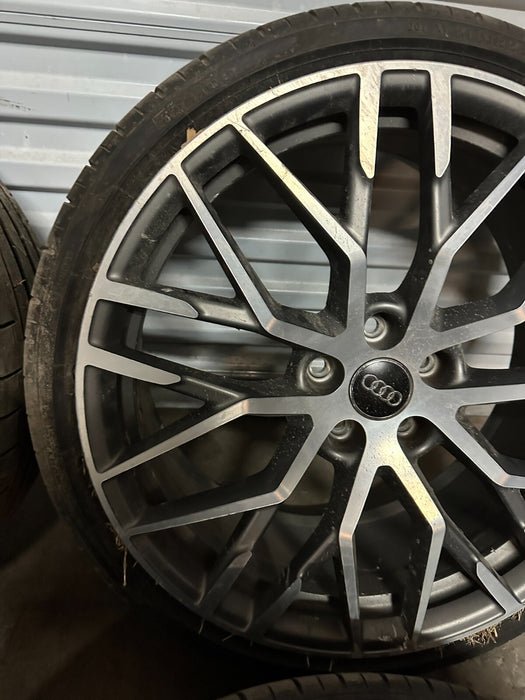 2017 2018 AUDI R8 20X8.5 5X112 20X11 FRONT REAR RIMS WHEELS SET ~CURBRASH~