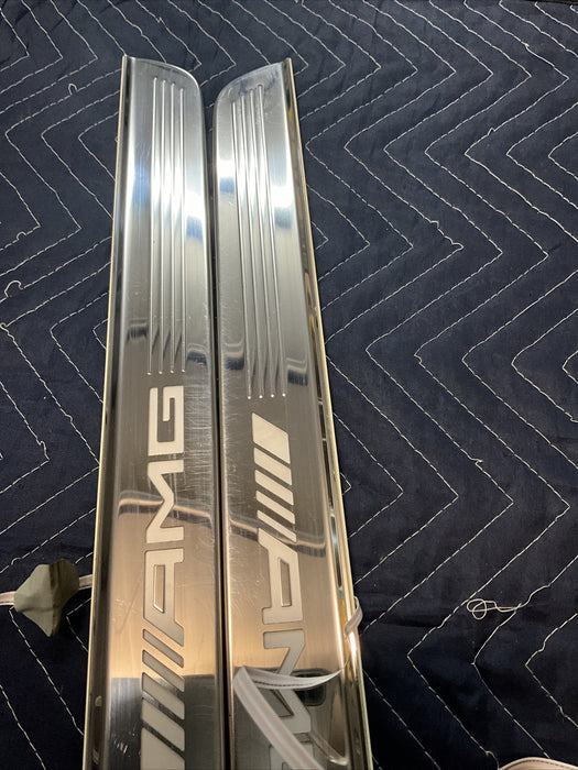 2014 MERCEDES C63S AMG ILLUMINATED KICK PLATES SETOEM GENUINE