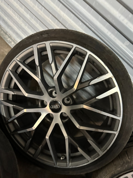2017 2018 AUDI R8 20X8.5 5X112 20X11 FRONT REAR RIMS WHEELS SET ~CURBRASH~
