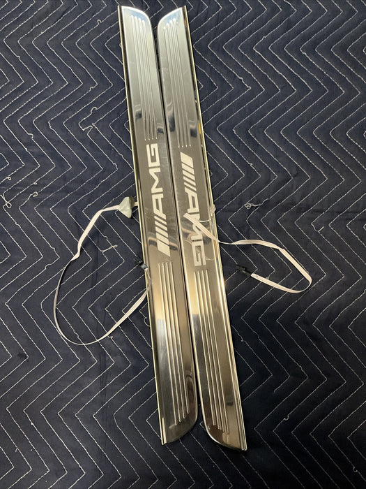 2014 MERCEDES C63S AMG ILLUMINATED KICK PLATES SETOEM GENUINE
